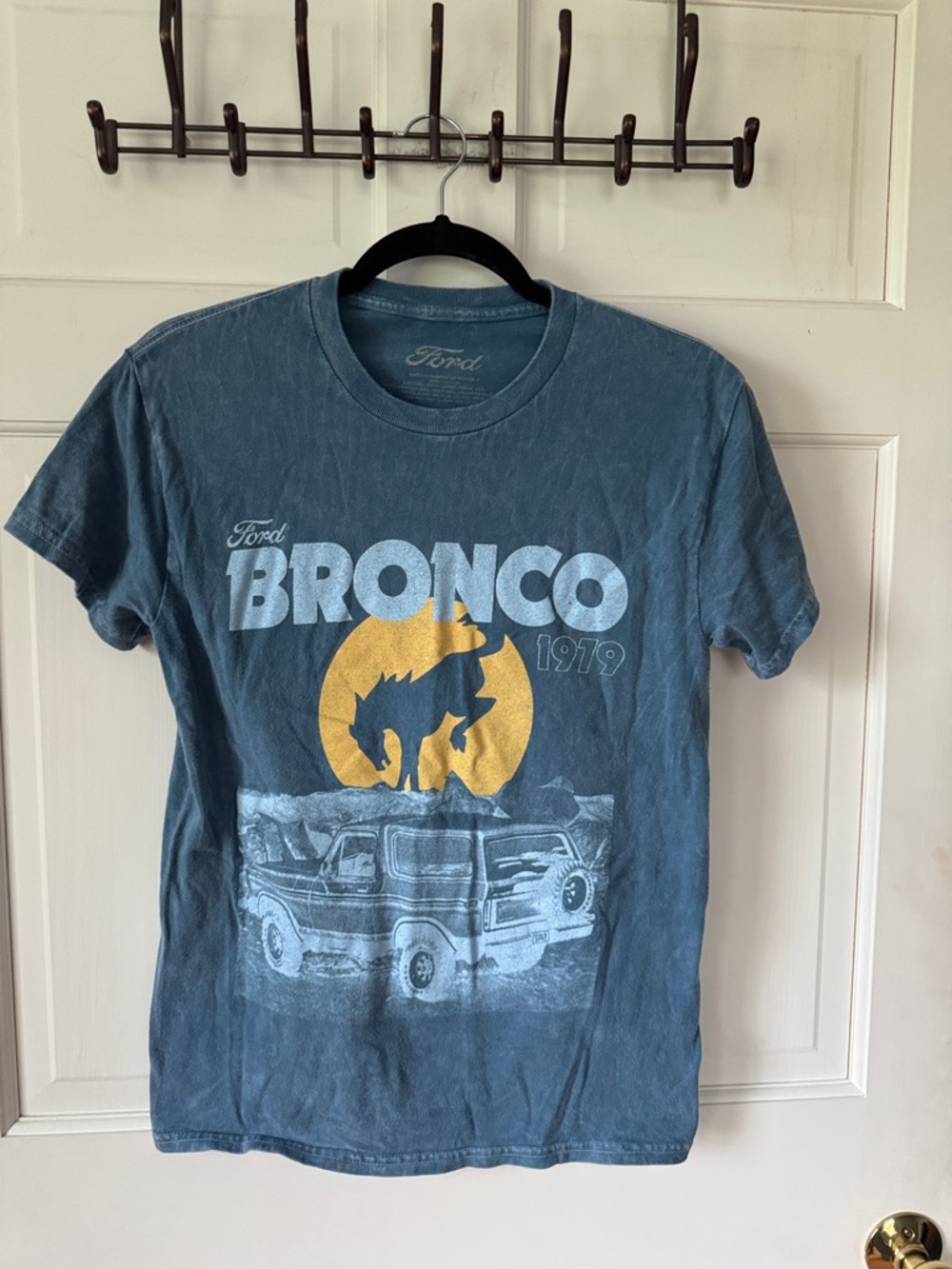 Ford Bronco Tee in Blue with Yellow Sun